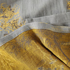 Pyjama kimono homme deux pièces, motif paysage, gris clair