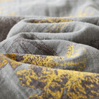 Pyjama kimono homme deux pièces, motif paysage, gris clair
