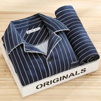 Pyjama rayé homme deux pièces, huit coloris, du S au XL