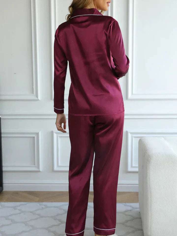 Pyjama en satin femme, coupe ample, dix coloris, du S au 2XL