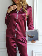 Pyjama en satin femme, coupe ample, dix coloris, du S au 2XL