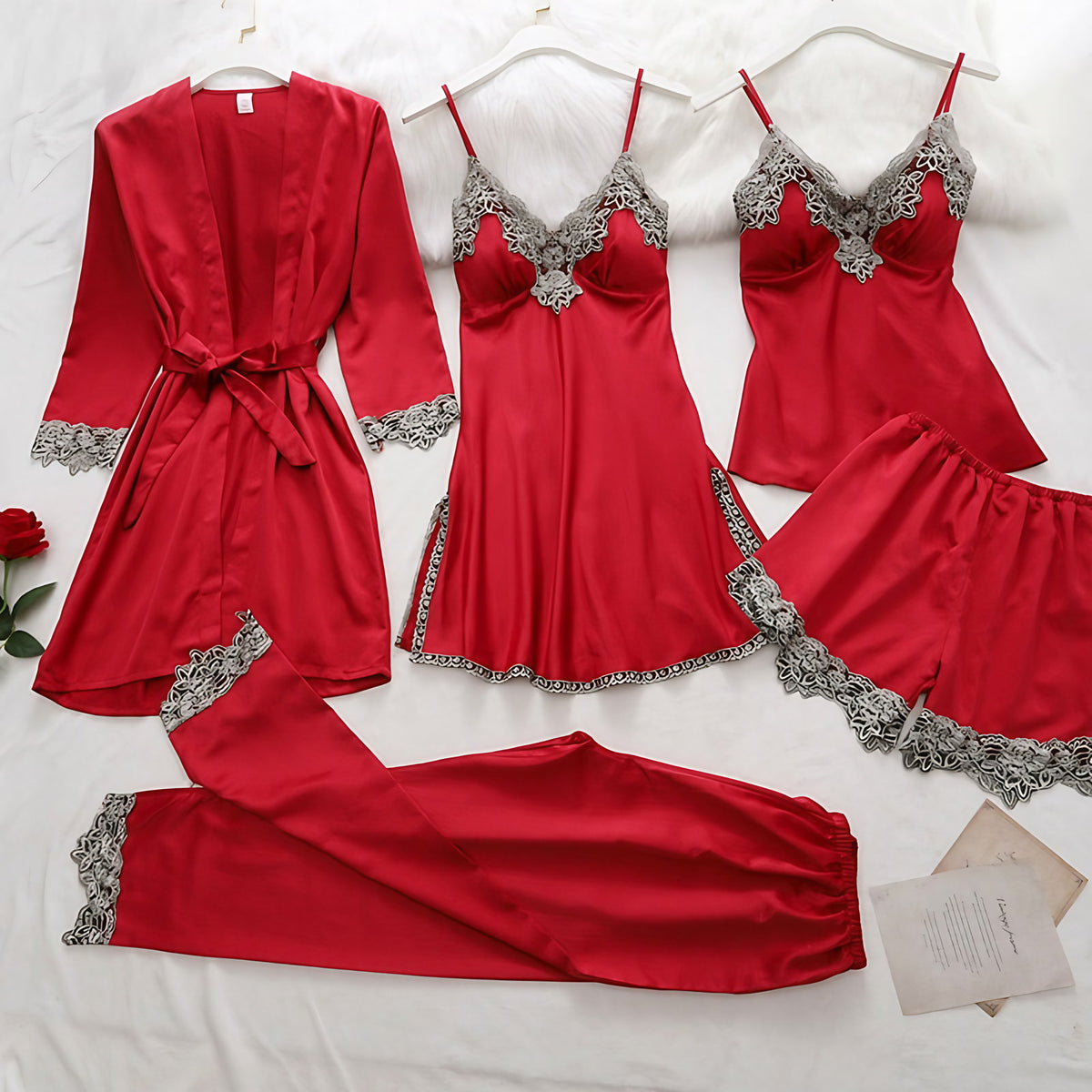 Pyjama femme léger, chemise boutonnée et pantalon, du M au XL