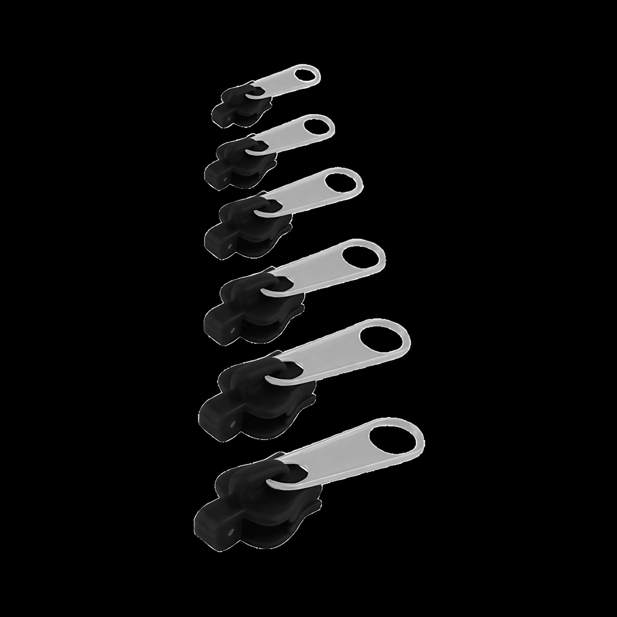 Curseurs de fermeture éclair de remplacement, lot de 6