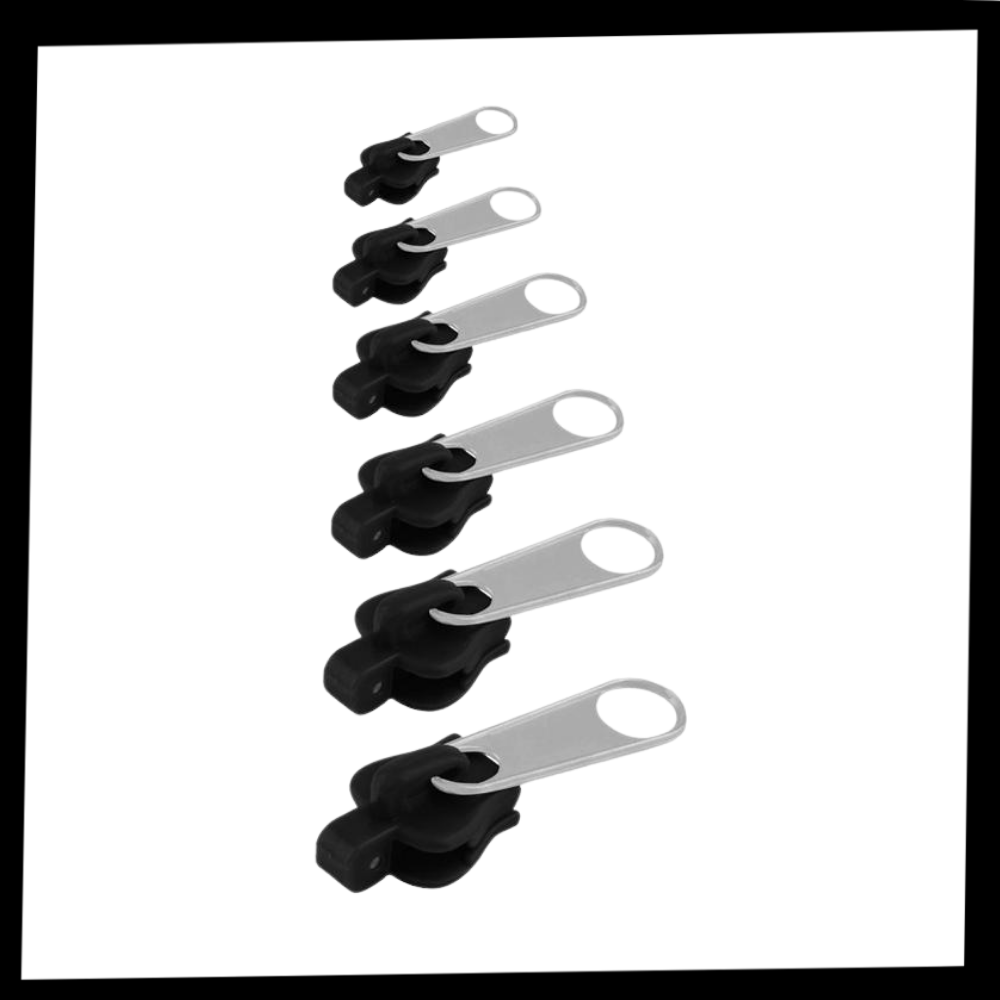 Curseurs de fermeture éclair de remplacement, lot de 6
