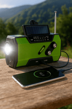 Radio de survie rechargeable 4000 mAh, lampe torche et alarme SOS