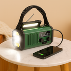 Radio d'urgence solaire à manivelle, batterie 10 000 mAh