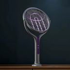 Raquette anti-moustiques électrique 2 en 1 avec lampe UV