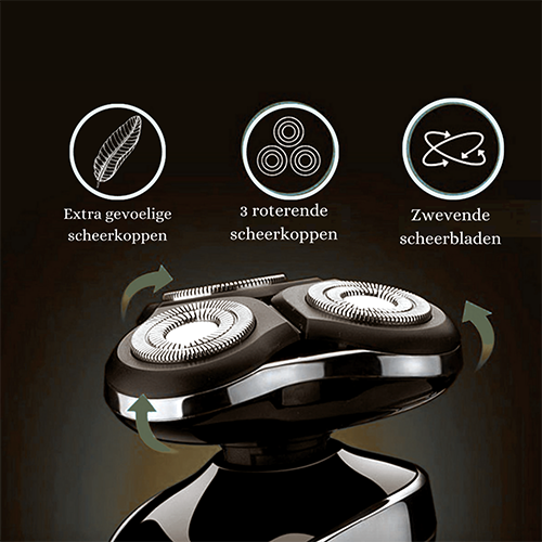 Rasoir électrique rechargeable, sec ou humide, étanche IPX7