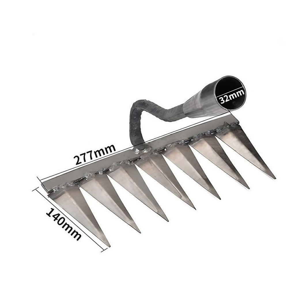 Tête de râteau de 4 à 7 dents en acier au carbone