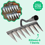 Râteau désherbeur à dents tranchantes, 5, 6 ou 7 dents