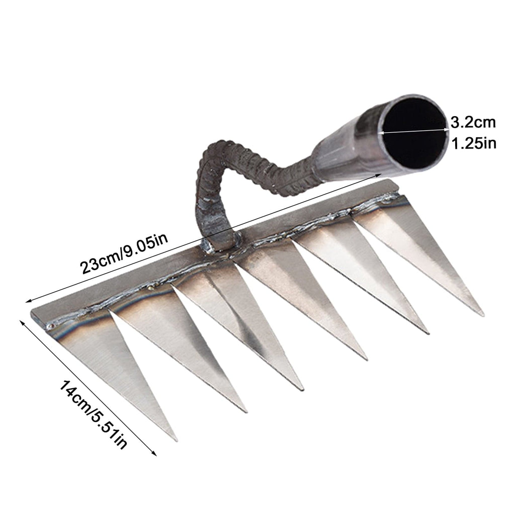 Râteau désherbeur à dents tranchantes, 5, 6 ou 7 dents