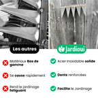Râteau désherbeur à dents tranchantes, 5, 6 ou 7 dents