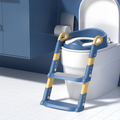 Réducteur de toilette enfant avec marches, pliable, bleu