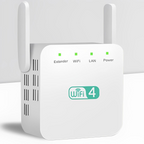 Répéteur WiFi à brancher sur prise, avec antenne, blanc ou noir