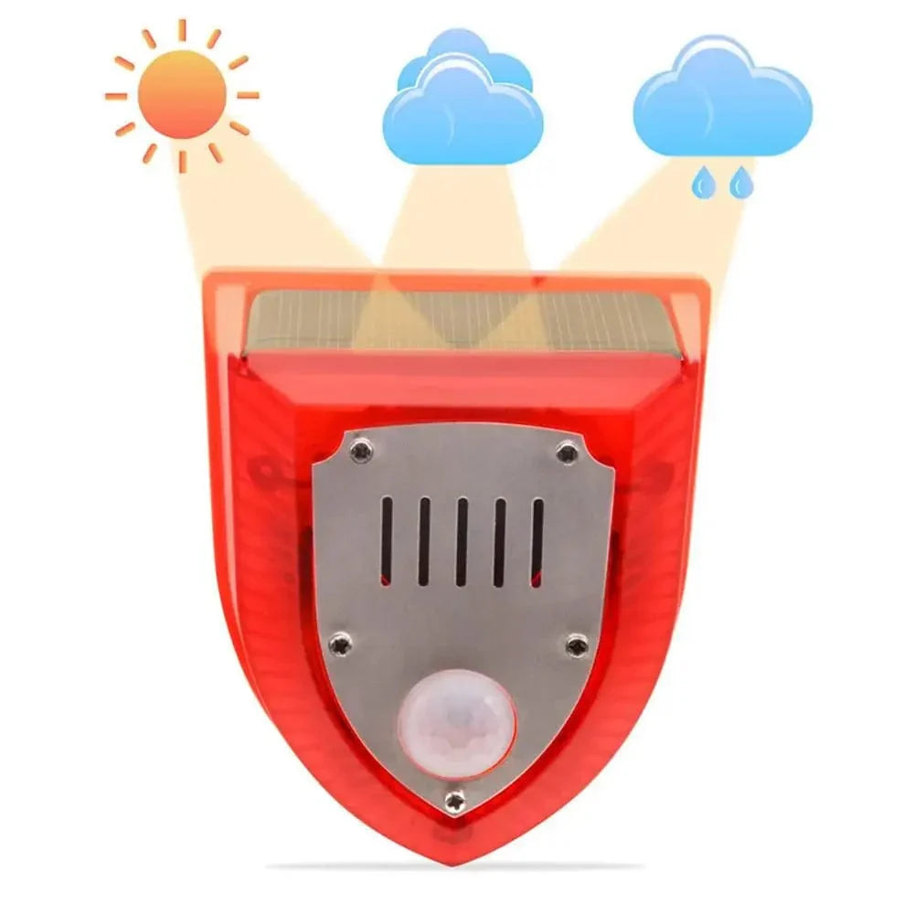 Répulsif animaux solaire à détecteur de mouvement, alarme 129 dB