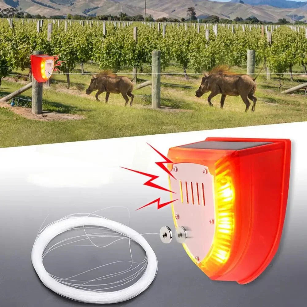 Répulsif animaux solaire à détecteur de mouvement, alarme 129 dB