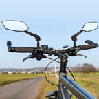 Rétroviseur vélo grand angle en alliage d'aluminium, orientable