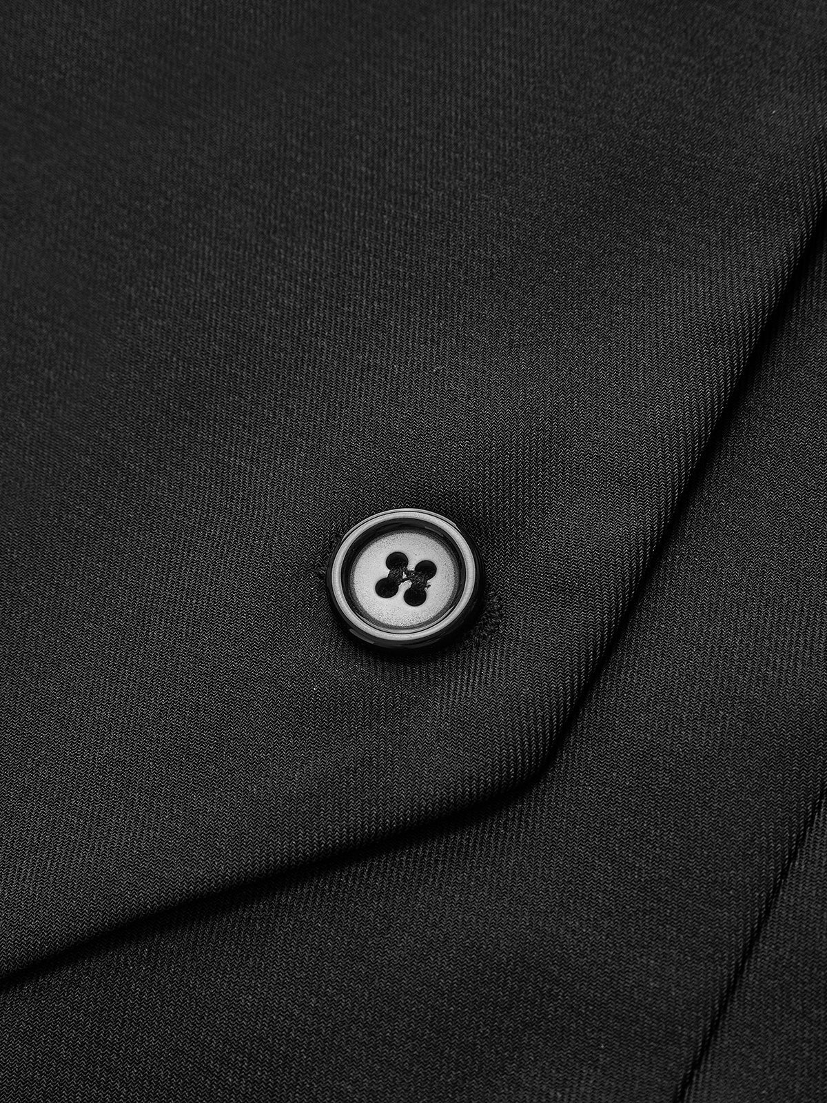 Robe blazer sans manches à col à revers, jupe plissée