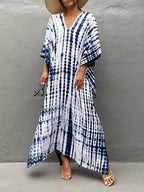 Robe caftan longue femme à manches larges, coupe ample