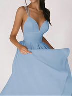 Robe col V femme ajustée, cinq coloris, du S au 2XL