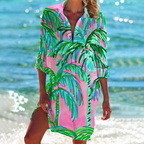 Robe chemise femme à imprimés marins et fleuris, du S au 5XL