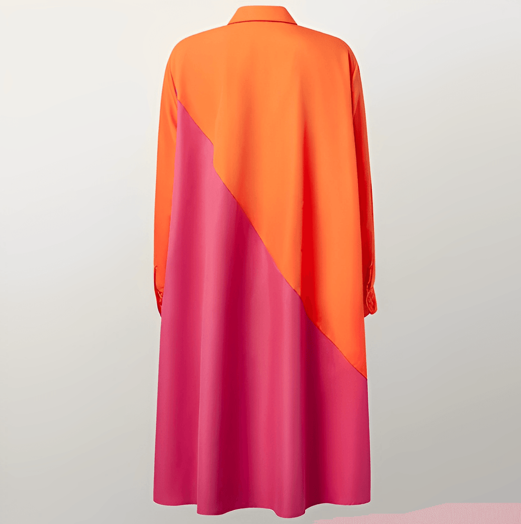 Robe chemise femme à manches 3/4 et ceinture amovible