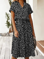 Robe chemise midi femme, coupe fluide, huit coloris