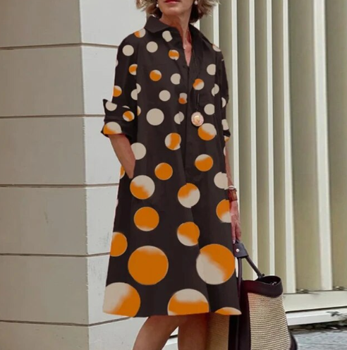 Robe chemise femme coupe fluide, douze coloris, du S au 2XL, jaune et noir