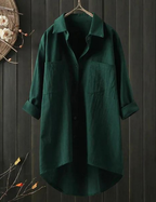 Robe chemise femme coupe décontractée, six coloris, S au 5XL, vert