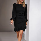 Robe cocktail femme classique, quatre coloris, du S au XL, noir