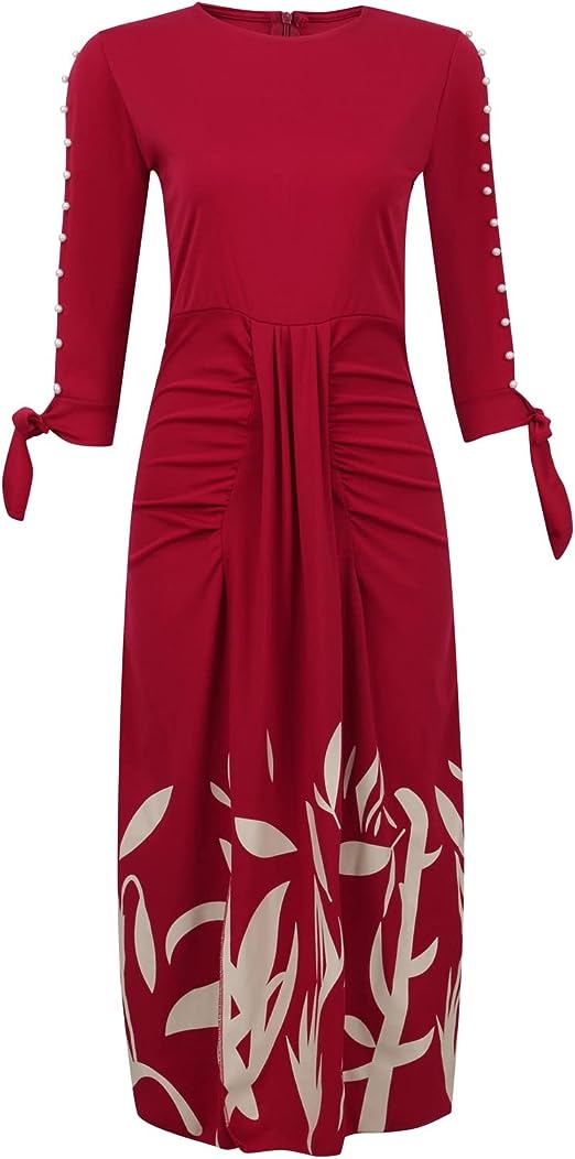 Robe de cocktail fleurie femme, manches courtes, du S au 3XL