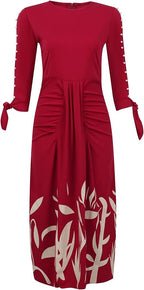 Robe de cocktail fleurie femme, manches courtes, du S au 3XL
