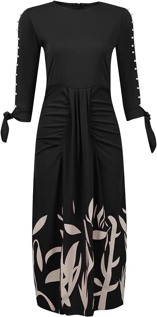Robe de cocktail fleurie femme, manches courtes, du S au 3XL