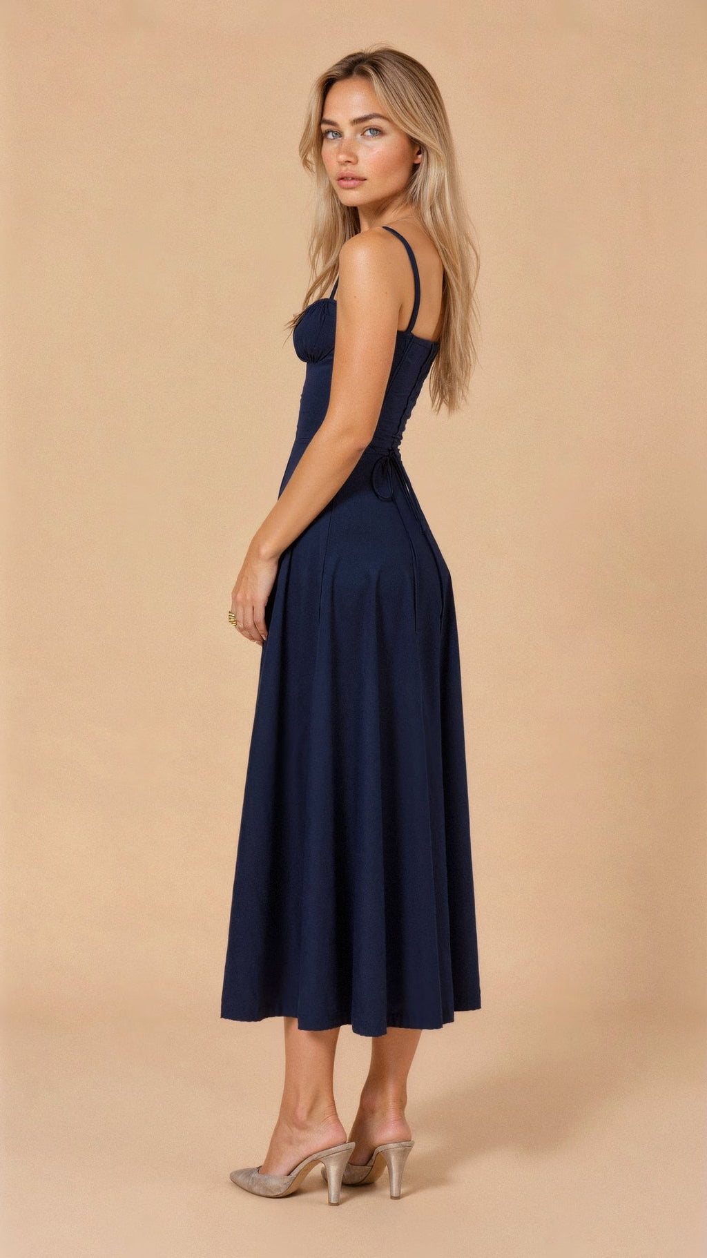Robe corset femme à jupe fluide, huit coloris, du S au 2XL