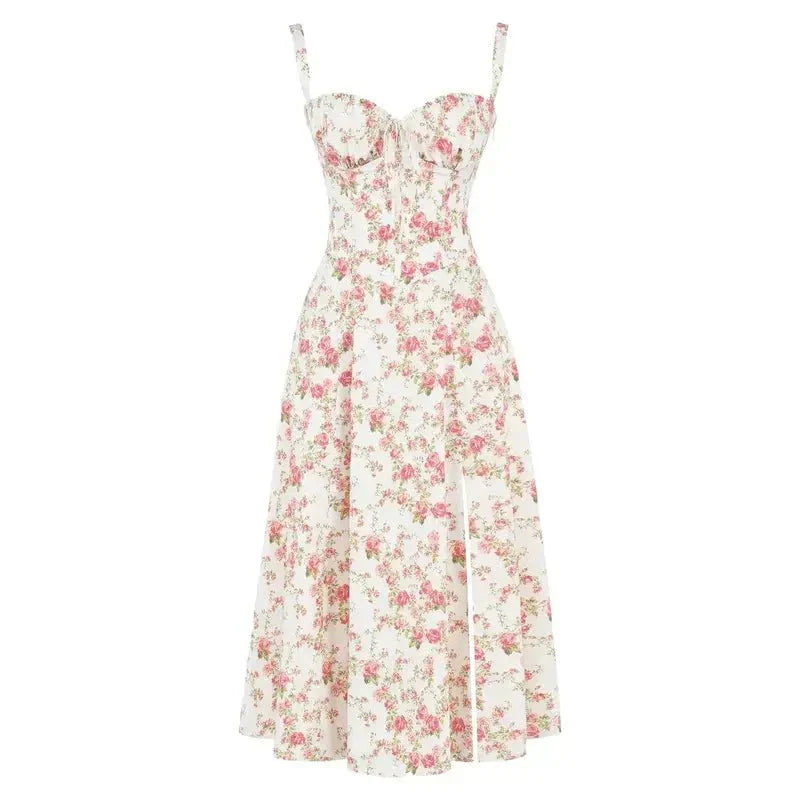 Robe corset femme à jupe fluide, huit coloris, du S au 2XL