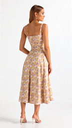 Robe corset femme à jupe fluide, huit coloris, du S au 2XL