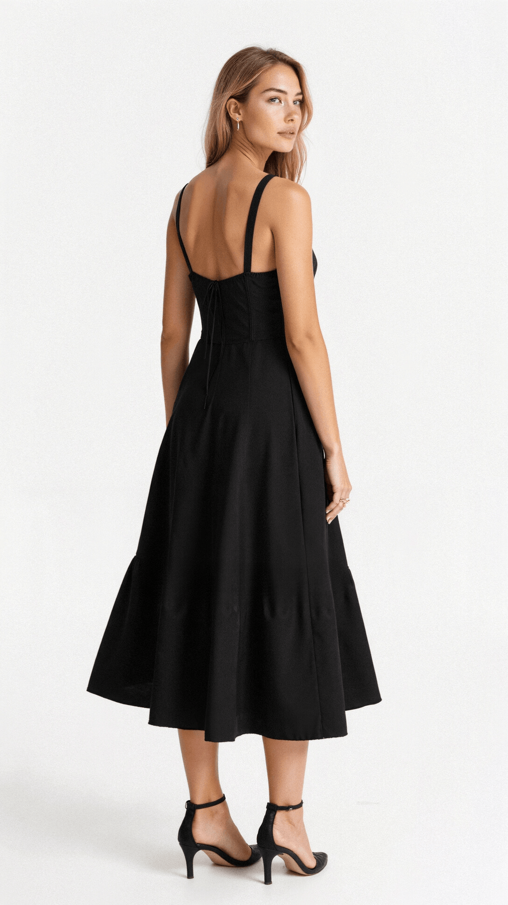 Robe corset femme à jupe fluide, huit coloris, du S au 2XL