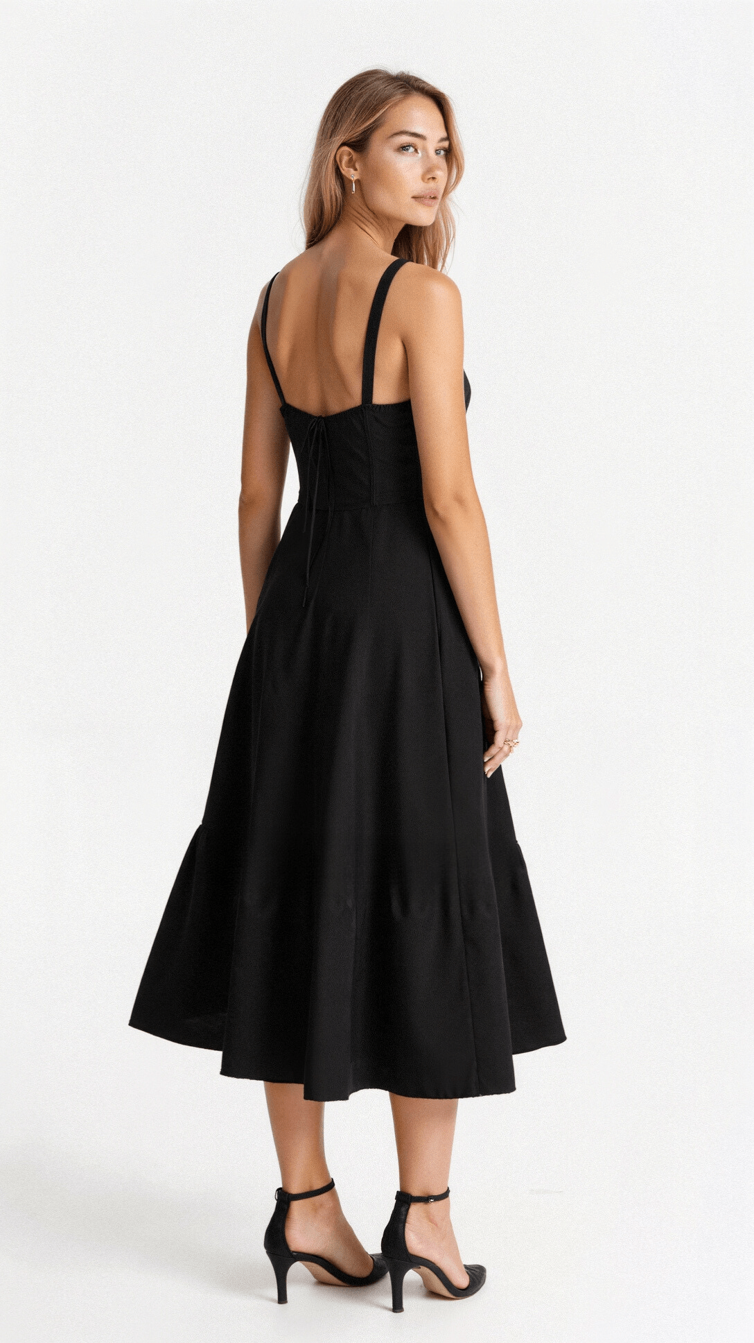 Robe corset femme à jupe fluide, huit coloris, du S au 2XL