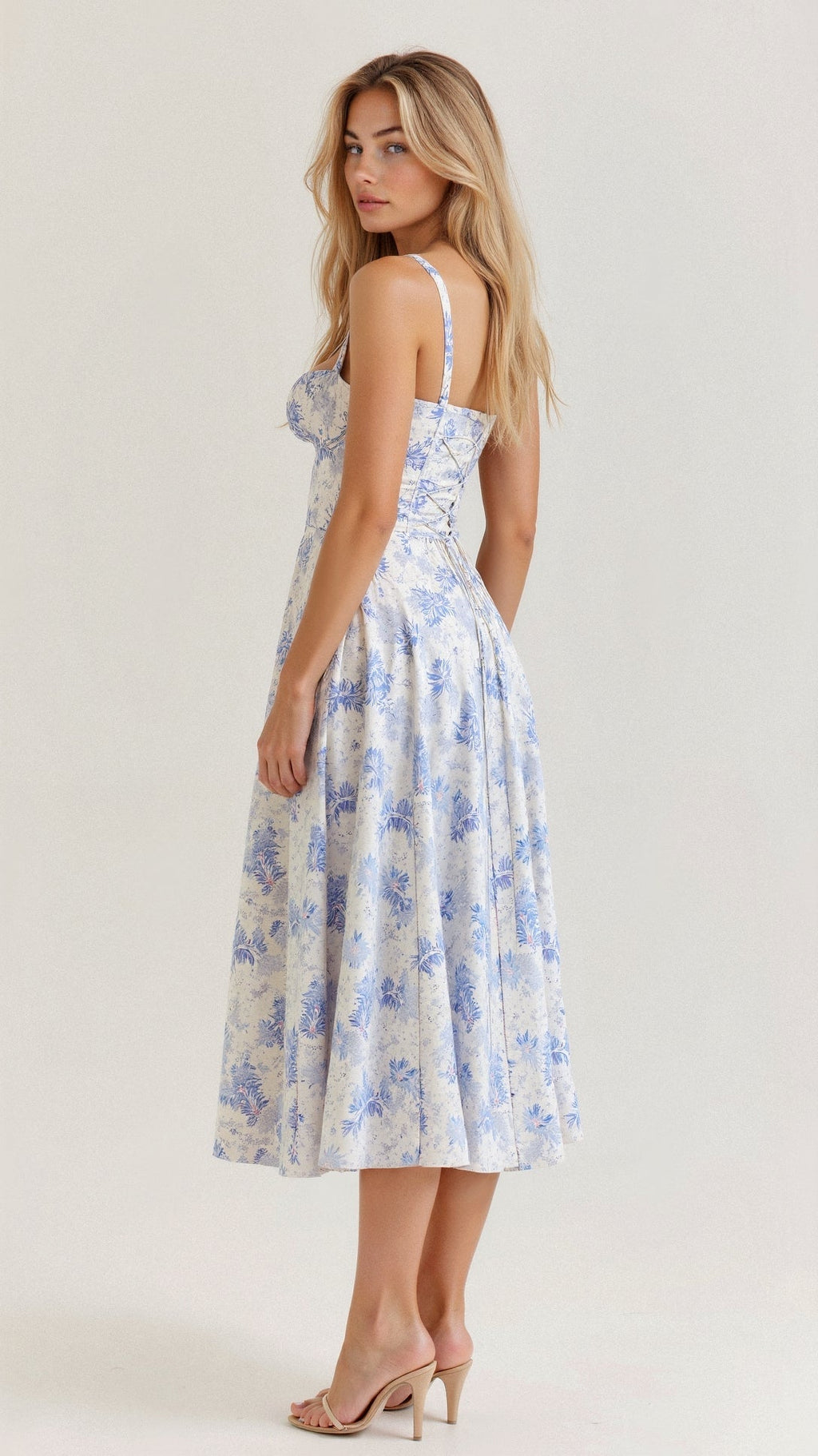 Robe corset femme à jupe fluide, huit coloris, du S au 2XL