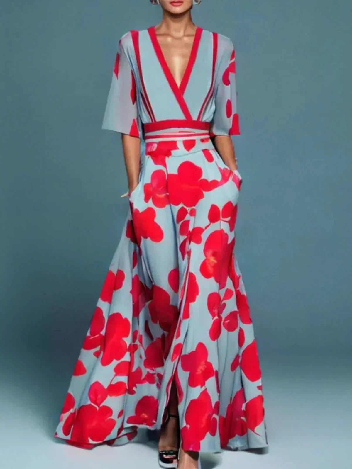 Robe bicolore femme à manches, deux associations de couleurs