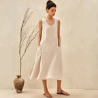 Robe débardeur oversize femme, coupe ample, neuf coloris