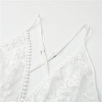 Robe d'été blanche femme à manches courtes, du S au XL
