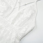 Robe d'été blanche femme à manches courtes, du S au XL