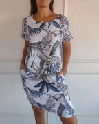 Robe d'été sans manches femme, coupe fluide, neuf coloris, gris