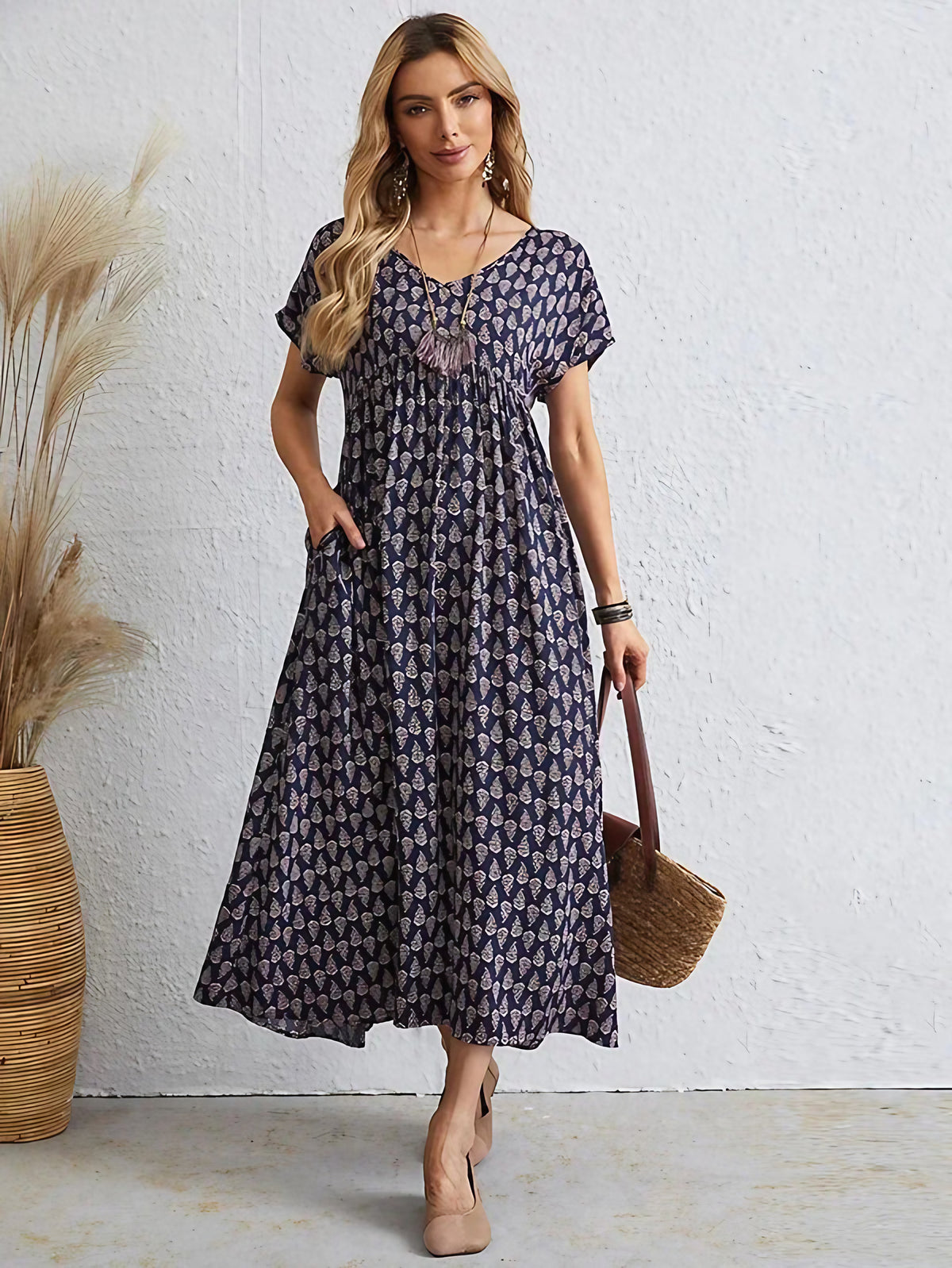 Robe d'été femme à col V, esprit rétro, du S au 5XL, noir