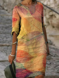 Robe d'été jaune femme, coupe fluide et manches courtes, jaune