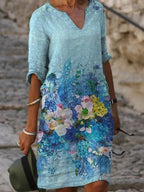 Robe d'été femme cintrée, manches courtes, onze modèles, 03