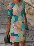 Robe d'été femme cintrée, manches courtes, onze modèles, 07