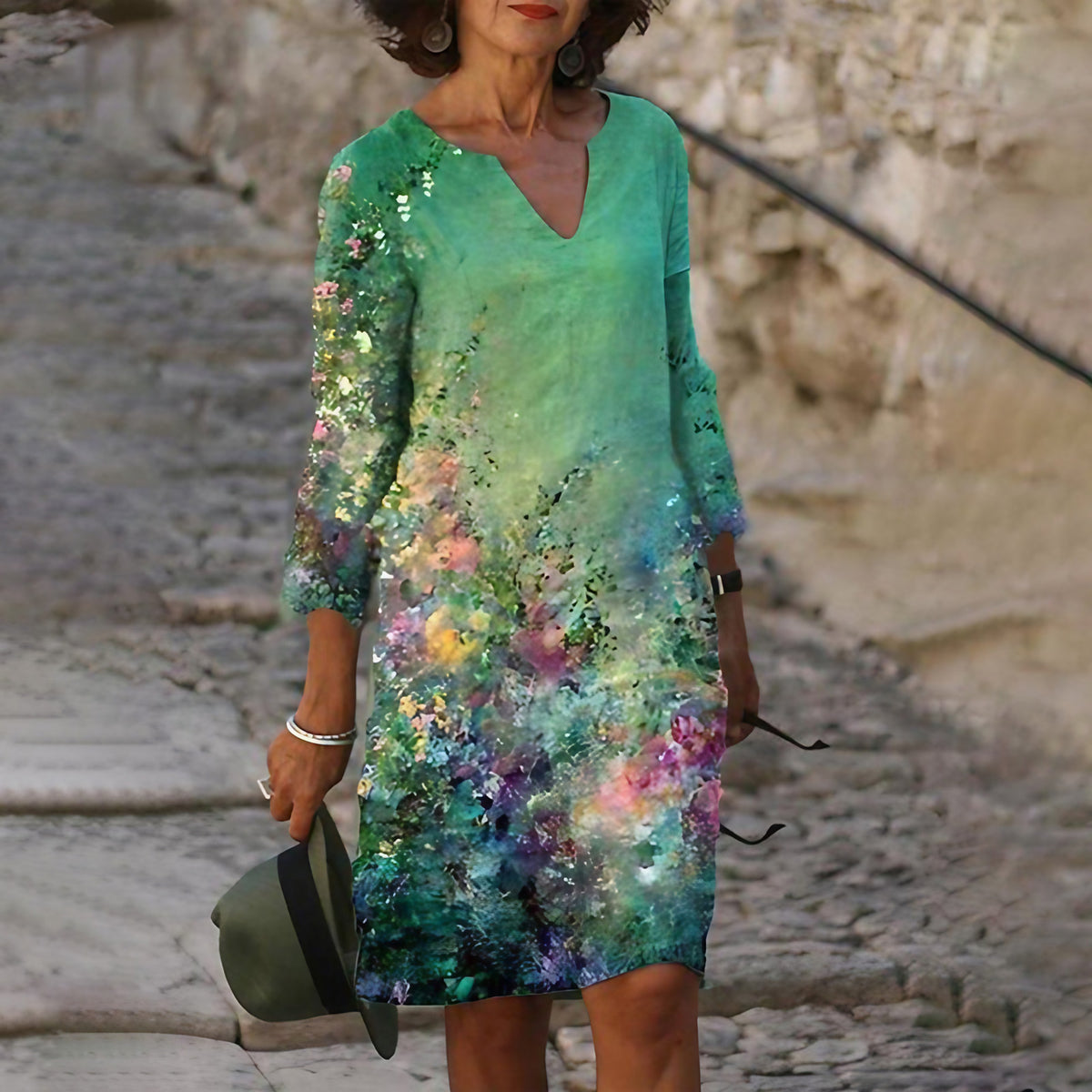 Robe d'été femme cintrée, manches courtes, onze modèles, 09