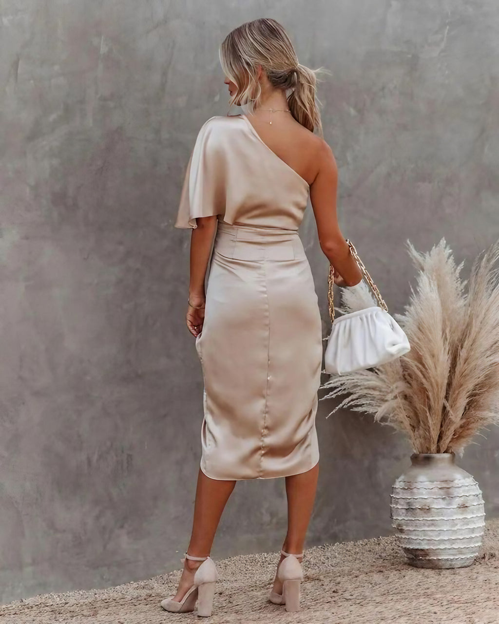 Robe de soirée femme ajustée à manches, cinq coloris